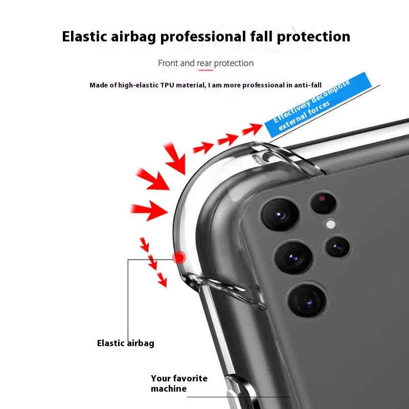 Transparent Silicone Airbag Drop-resistant Protective Cover Phone Case