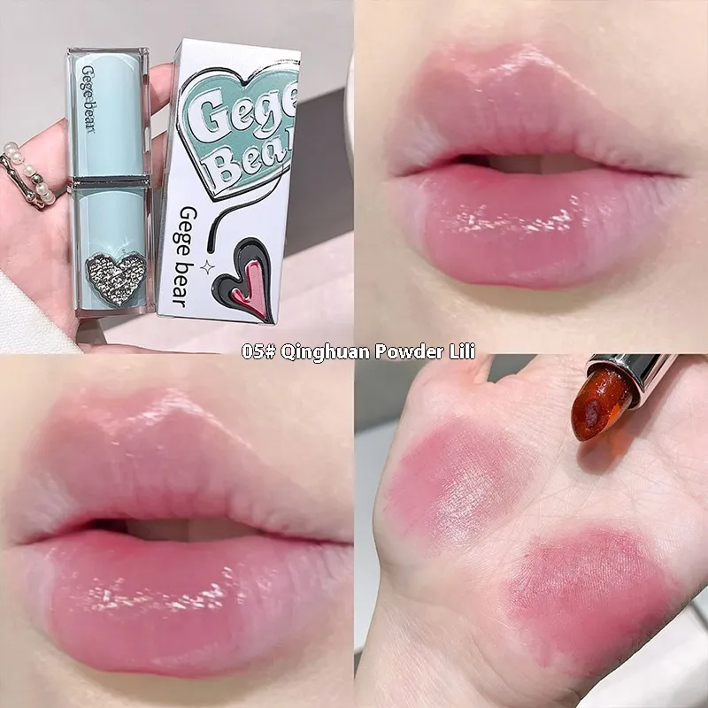 Crystal Transparent Runcai Sandwich Lipstick Glossy Mirror - 05 Happy Pink