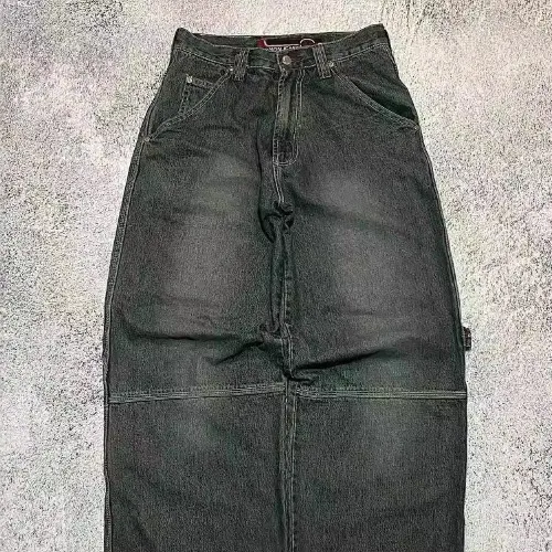 Spring New Street Retro Minority Trendy Brand Wide Leg Jeans Men's Straight - N32 Picture Color
