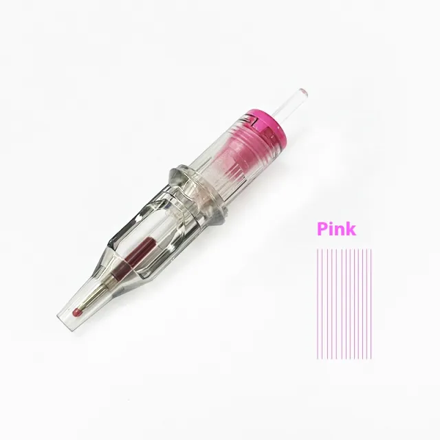 Color Ballpoint Pen Integrated Needle Tattoo Refill Multicolor Disposable Ink Nail Brush Pink - Shop at LoveMi