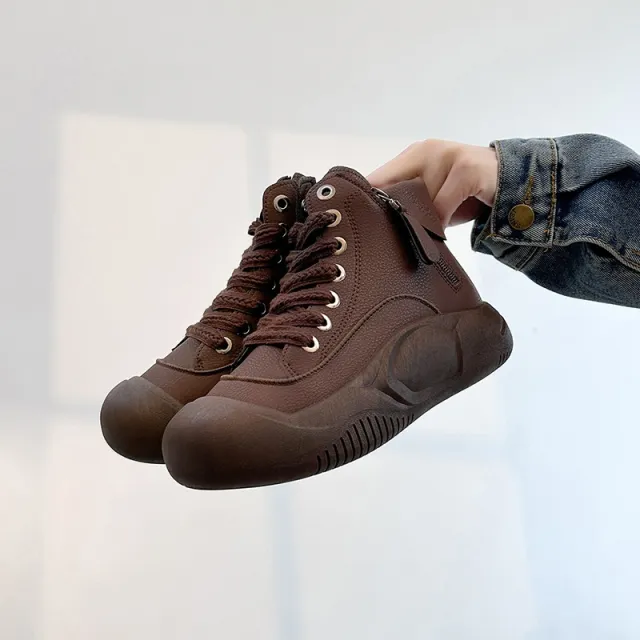 Women's Autumn And Winter Student Fashionable Shoes Versatile Casual Platform Sneakers Brown - Shop at LoveMi