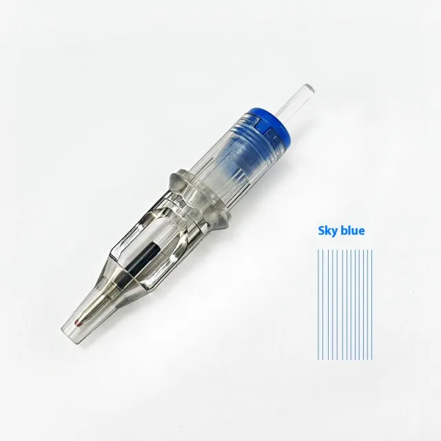 Color Ballpoint Pen Integrated Needle Tattoo Refill Multicolor Disposable Ink Nail Brush Blue - Shop at LoveMi