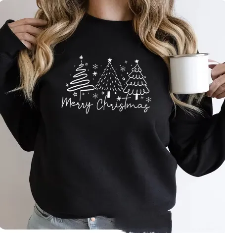 Solid Color Christmas Round neck Shirt Ladies Bjgj022 Xl - Shop at LoveMi