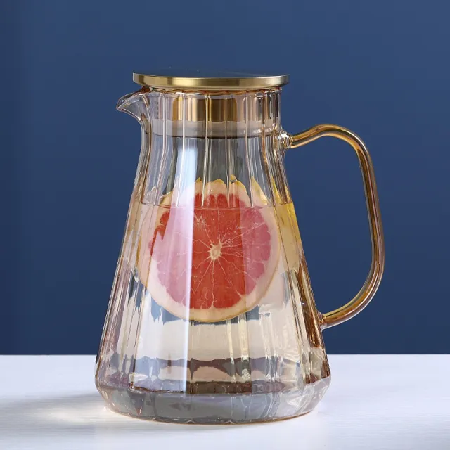 Champagne Cold Water Pot Set Juice Lemon Pot Tea Water Pitcher Imagination Pot 1.5 Liters - Shop at LoveMi