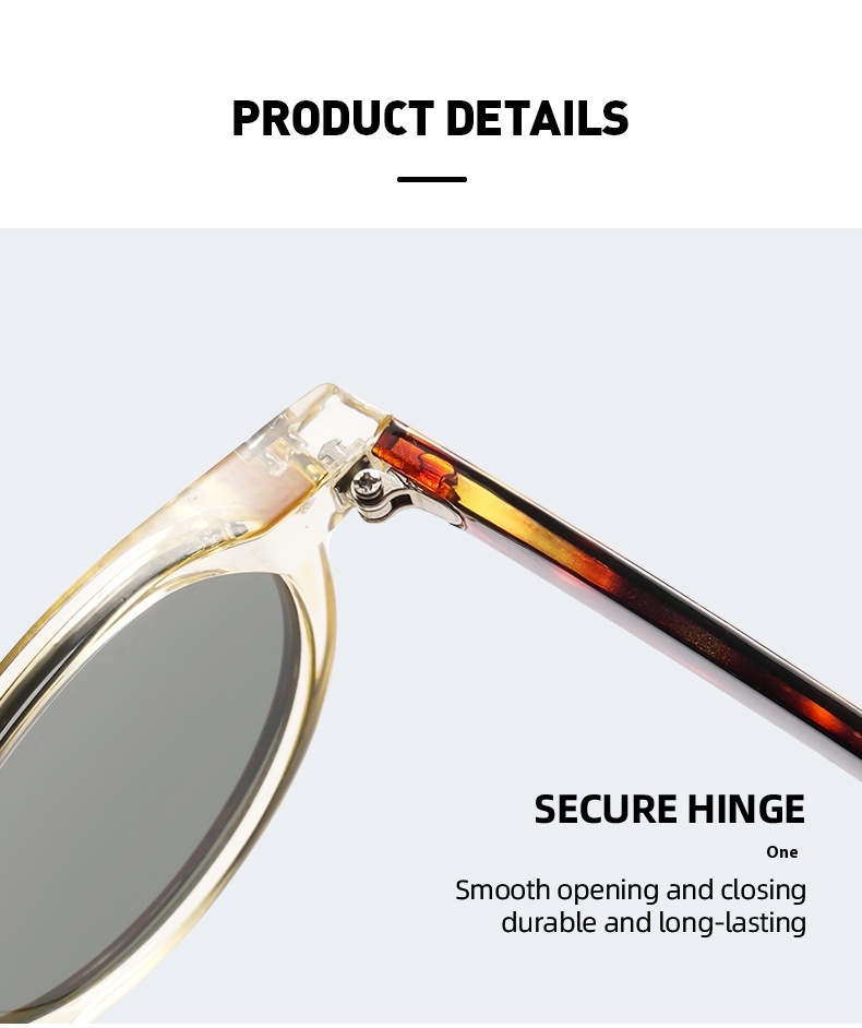 Title 13, New Beige Nail Round Frame Sunglasses Retro Per...