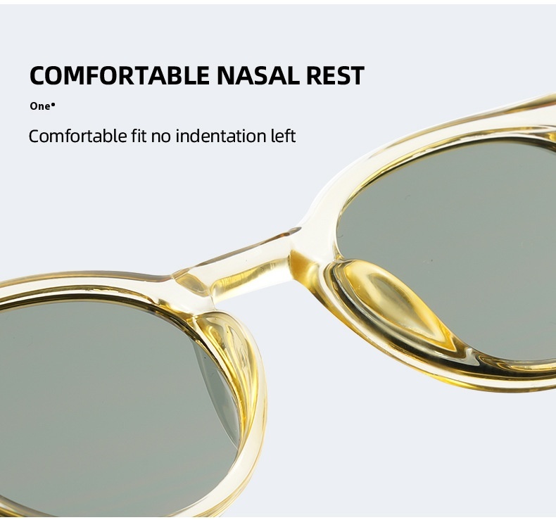 Title 1, New Beige Nail Round Frame Sunglasses Retro Per...