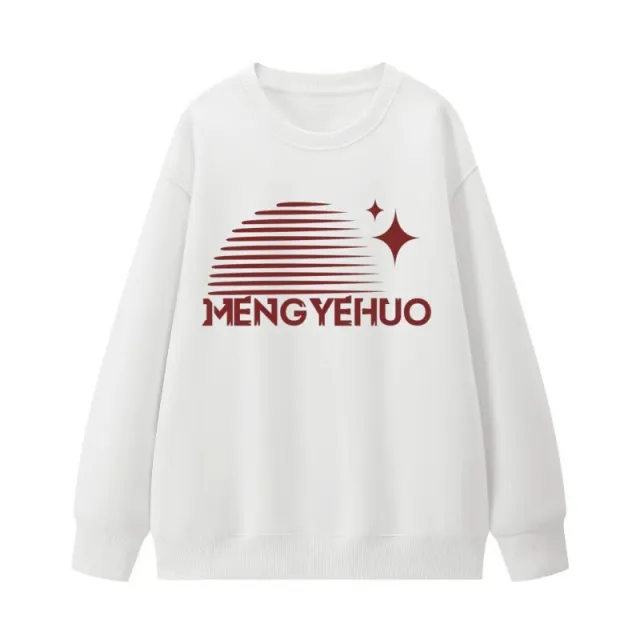 American Retro Printed Casual Sweatshirt White Round Neck - Shop at LoveMi
