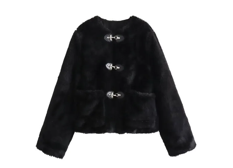 Warm European And American Style Zipper Fashion Loose Women's Coat - Spring Fastener Jacket Black