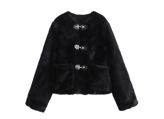 Warm European And American Style Zipper Fashion Loose Women's Coat Spring Fastener Jacket Black - Shop at LoveMi