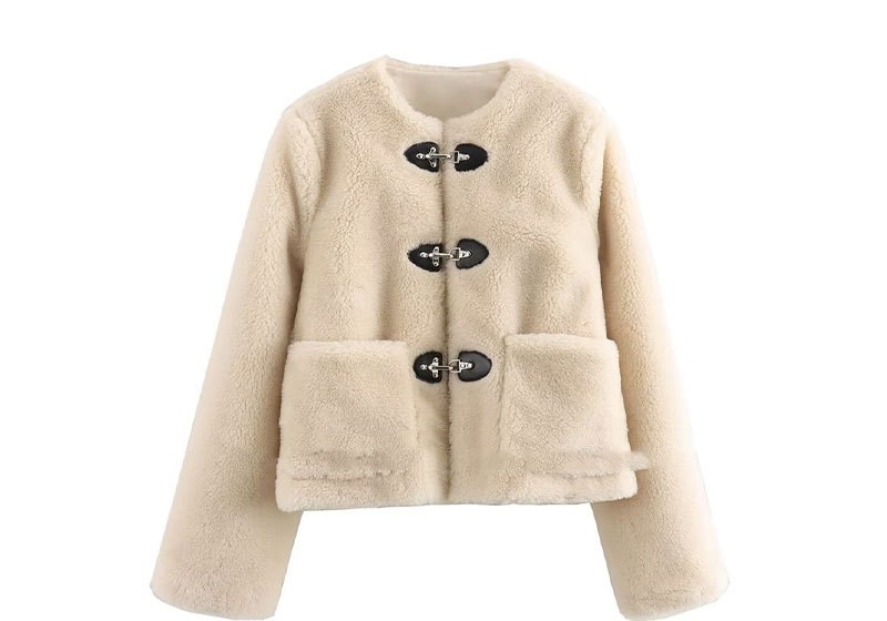 Spring Fastener Jacket Beige