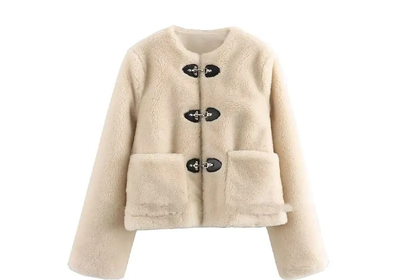 Warm European And American Style Zipper Fashion Loose Women's Coat - Spring Fastener Jacket Beige