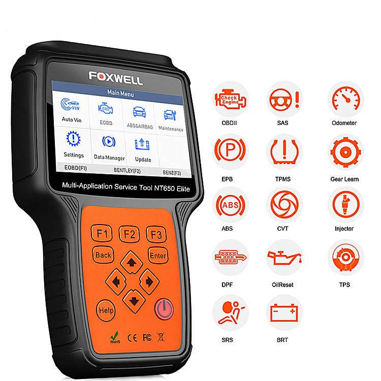 Title 3, Scanner automobile NT650 Elite OBD2 ABS SRS DPF