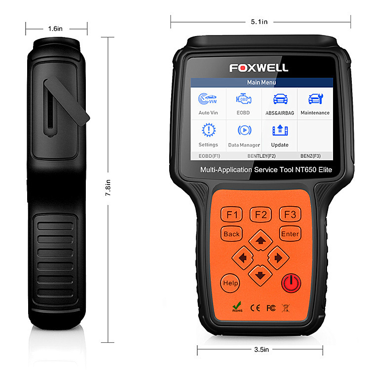 Title 1, Scanner automobile NT650 Elite OBD2 ABS SRS DPF