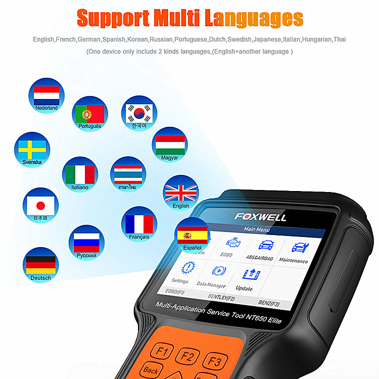 Title 5, Scanner automobile NT650 Elite OBD2 ABS SRS DPF