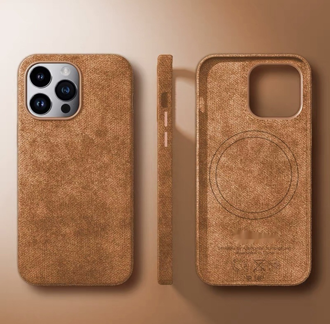 Alcantara Suede Case For Apple Iphone 12 13 14 15 Pro Max Genuine Leather - Picture 9 of 12