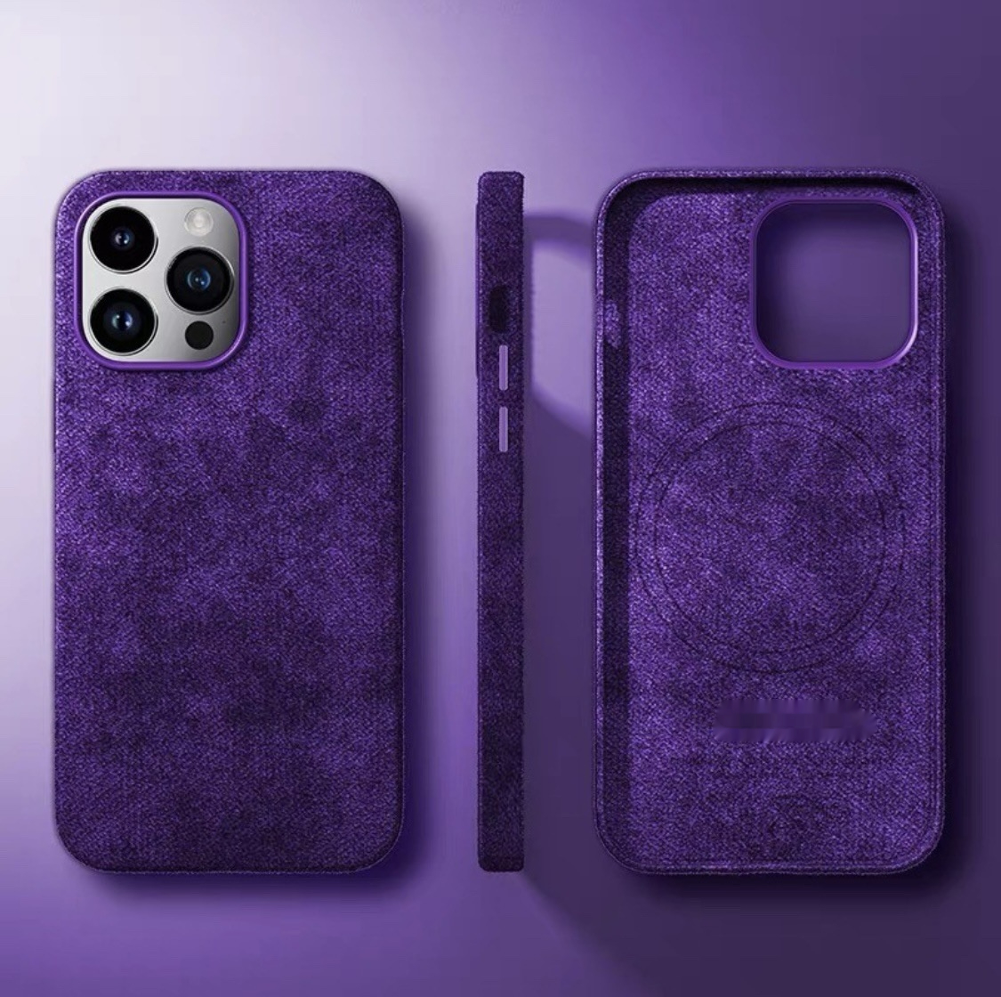 Alcantara Suede Case For Apple Iphone 12 13 14 15 Pro Max Genuine Leather - Picture 8 of 12