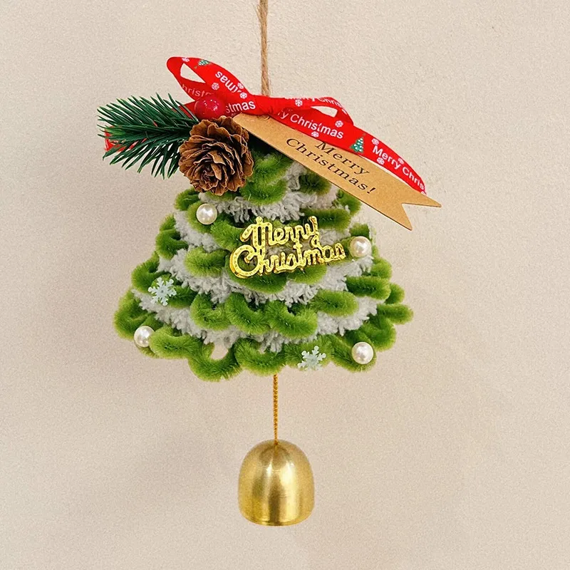 Christmas Car Room Door Entrance Bell Decoration - Pine Cone Snowflake
