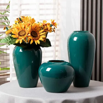 Simple Modern Green Home Ceramic Vase