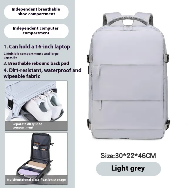 Large Capacity Men's Backpack Lightweight Short Trip Gray - Shop at LoveMi