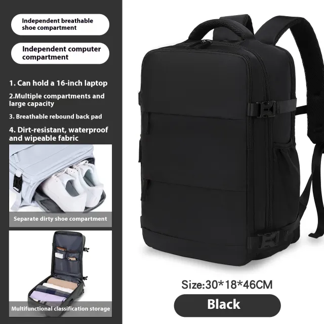 Large Capacity Men's Backpack Lightweight Short Trip Black - Shop at LoveMi