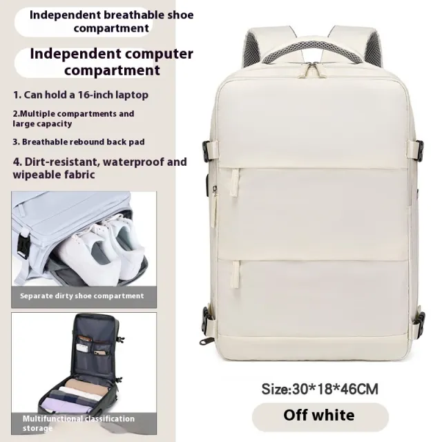 Large Capacity Men's Backpack Lightweight Short Trip Beige - Shop at LoveMi