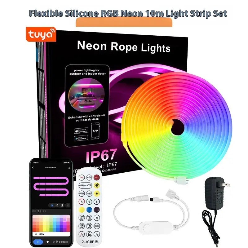 Neon Light Suit Rgb10 M Graffiti Wifi Bluetooth Colorful Silicone Light Strip