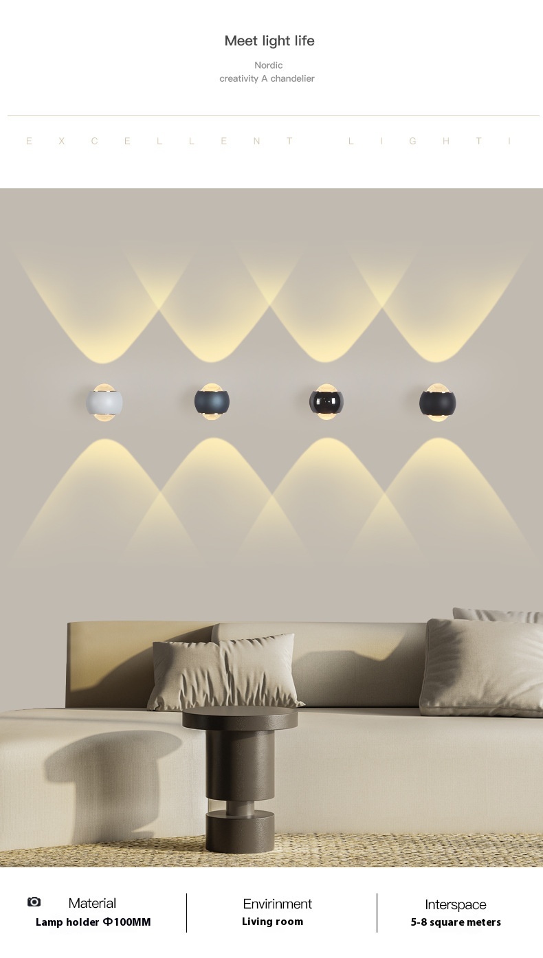 Title 3, Up And Down Luminous Bedroom Bedside Wall Lamp ...