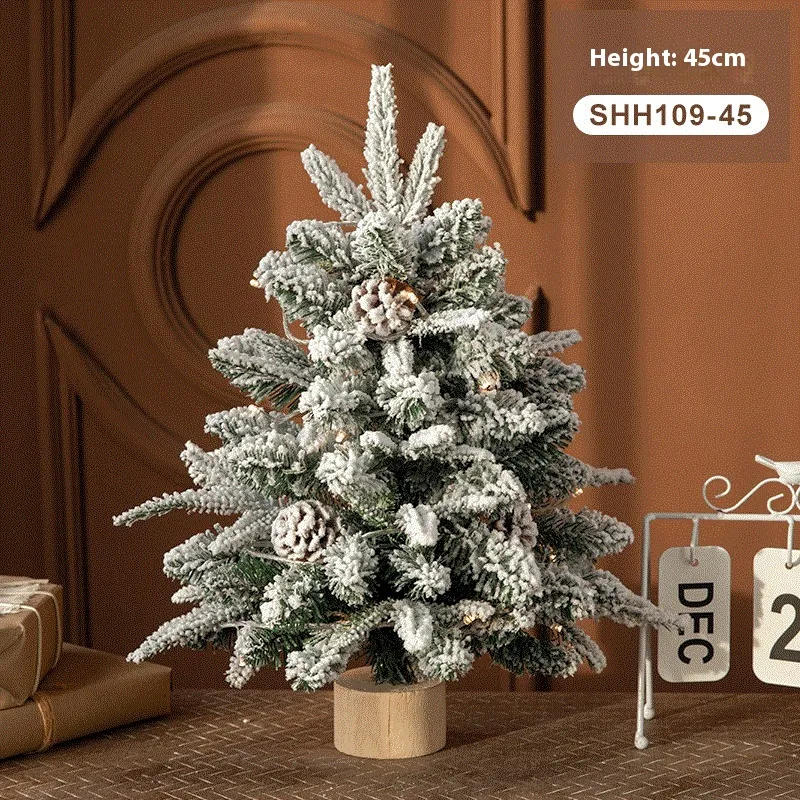 Christmas Cedar Green Snowflake Snow Tree Decoration - 45Cm Snow Tree