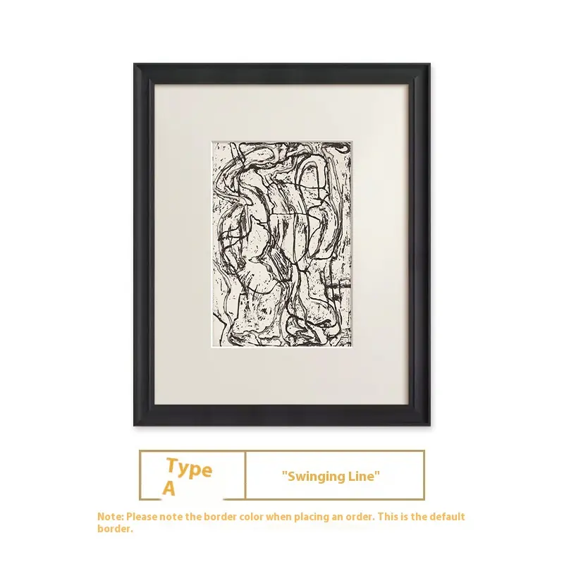 Black And White Lines High-end Abstract Paintingfor
