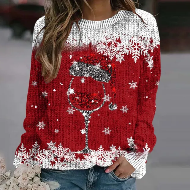 Thick Needle Digital Printing Men's Round Neck Sweater Hrczwy001 M - Shop at LoveMi