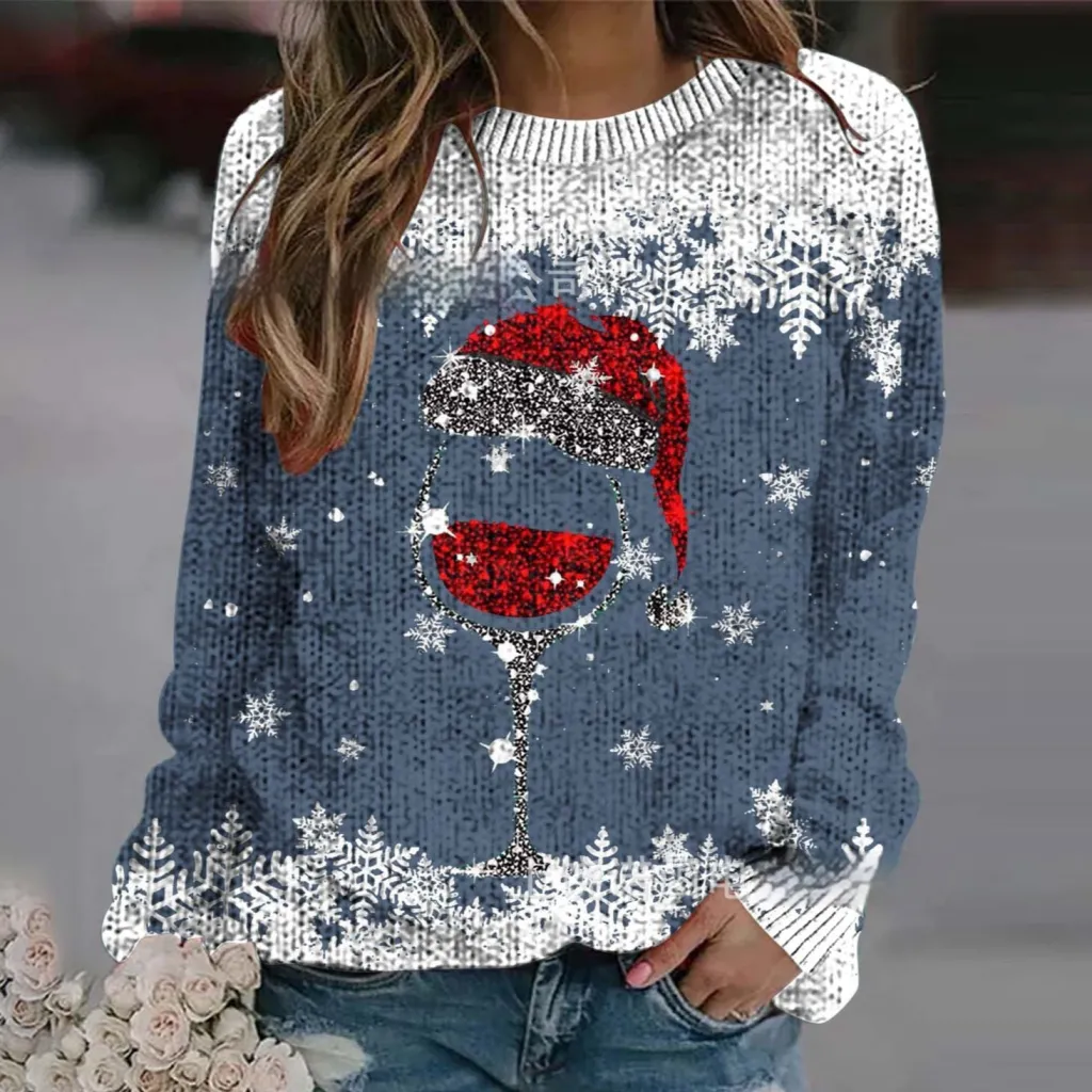 Thick Needle Digital Printing Men's Round Neck Sweater - Hrczwy002