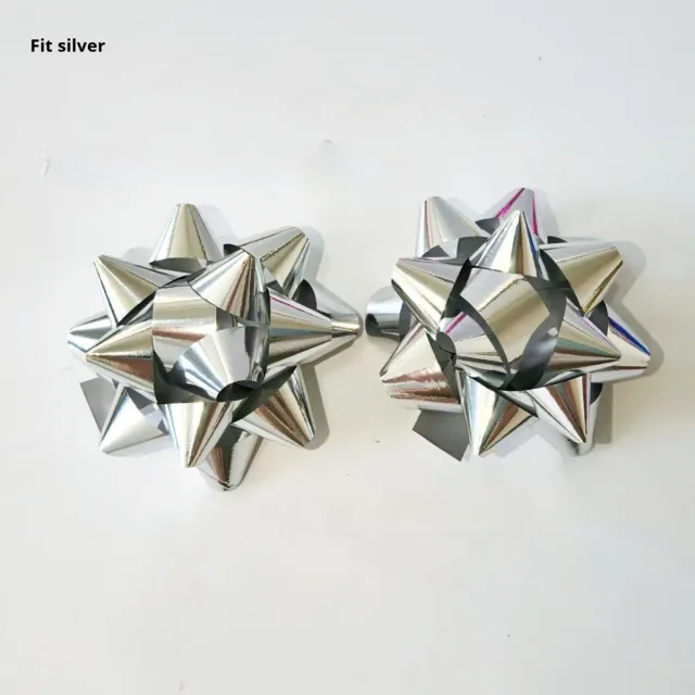 Floral Decorations Ribbon Christmas Self adhesive Three dimensional Flower Silver - Shop at LoveMi