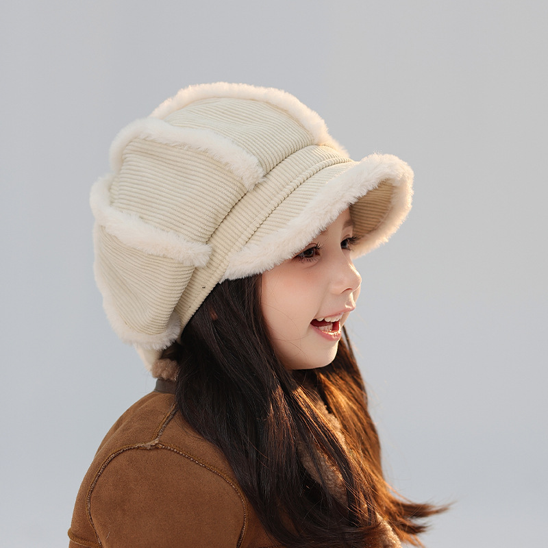 Children's Hat Thickened Warm Plush Baseball Cap - Picture 15 of 17