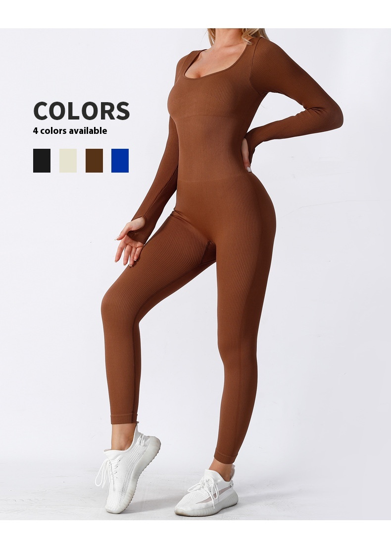 Title 4, Seamless Yoga Jumpsuit Long Sleeve Dance Sports...