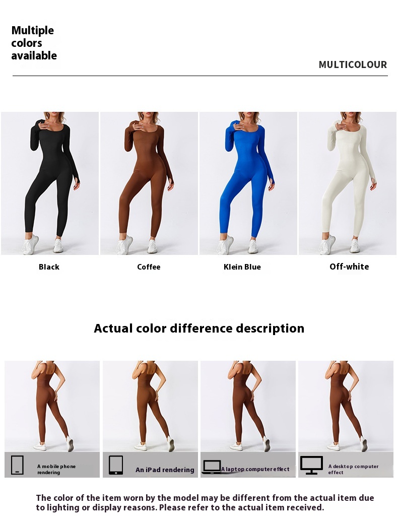 Title 6, Seamless Yoga Jumpsuit Long Sleeve Dance Sports...