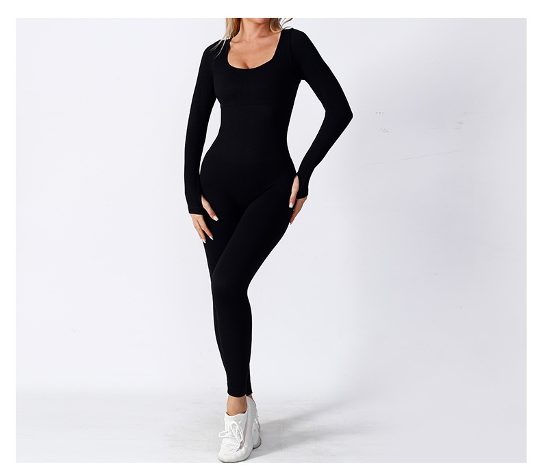 Title 10, Seamless Yoga Jumpsuit Long Sleeve Dance Sports...