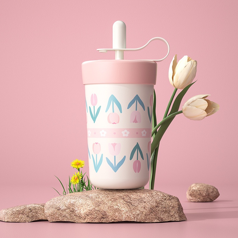 كوب معزول مبطن بطبقة خزفية وعصا تبريد