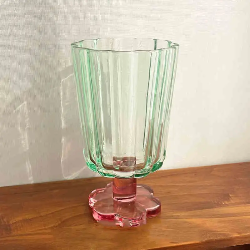 Goblet Flower Smoothie Cold Drink Red Wine Glass