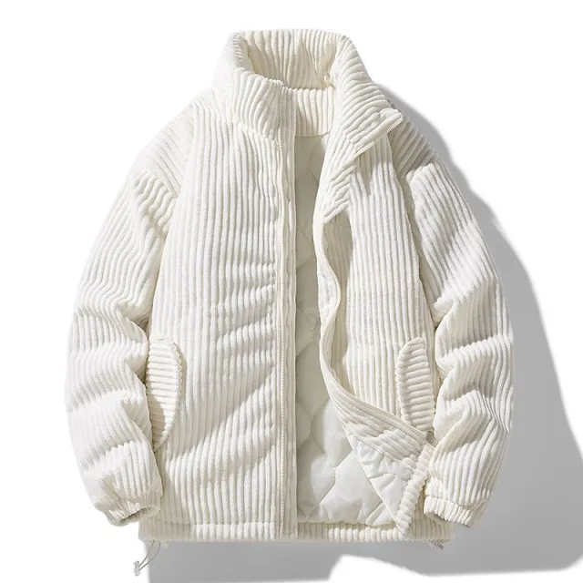Men And Women's Thick Windproof Cotton Clothing For Couples Off White - Shop at LoveMi