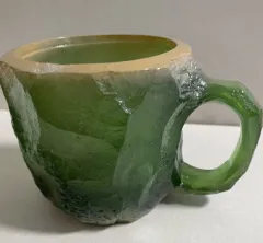 400ml Resin Mineral Crystal Coffee Mugs With Handles Elegant Fake Mineral Crystal Cup For Workplace Home Decor Christmas Gift Kitchen Gadgets - Green - View 1