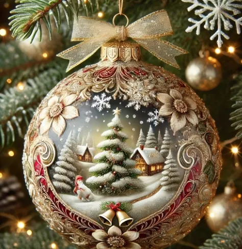 3D Fairy Tale Planet Christmas Ornament - L