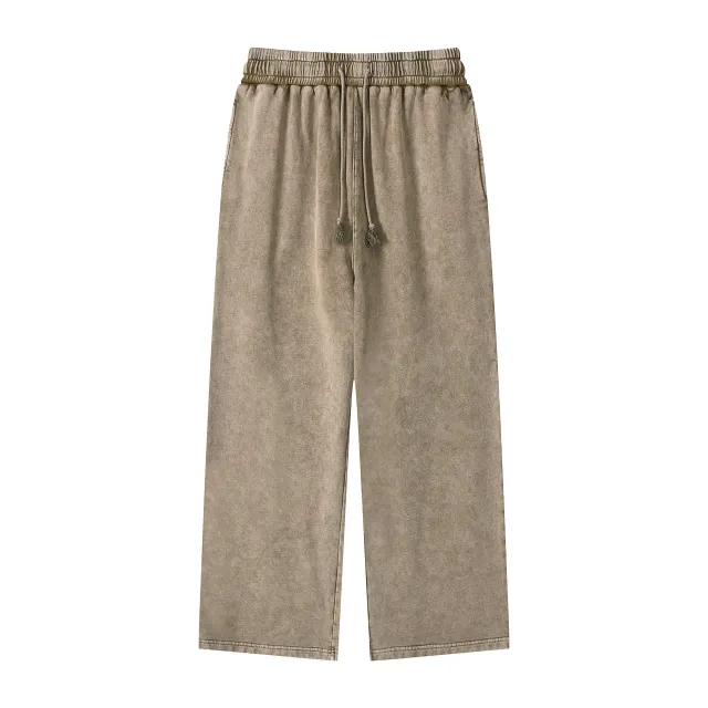 Retro Baggy Straight Trousers Men's And Women's Same Pants Rock Gray - Shop at LoveMi