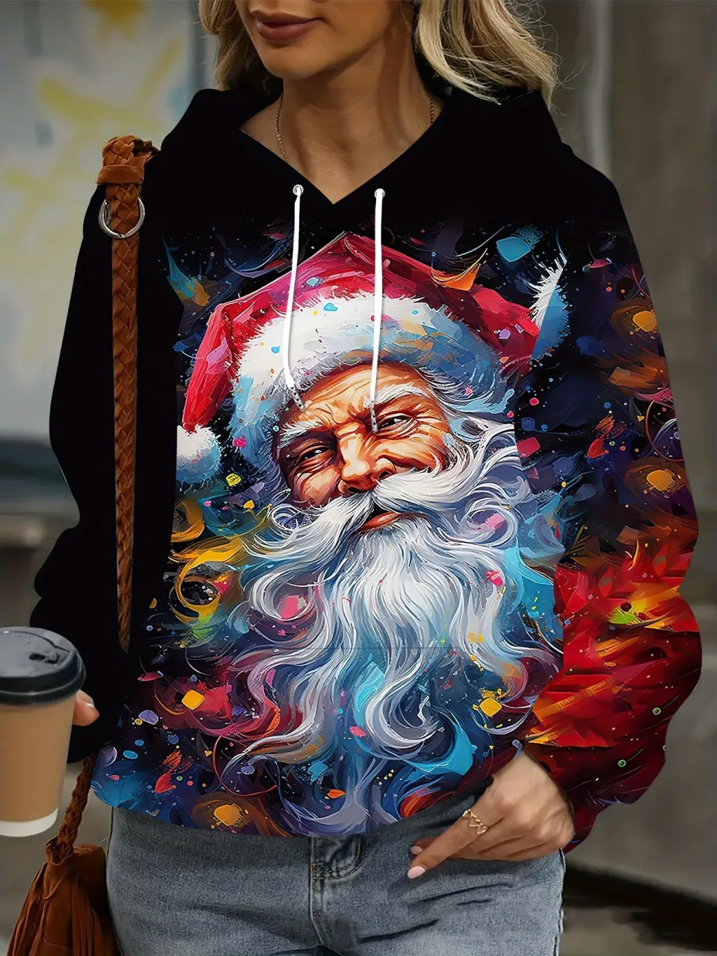 Ladies Christmas Theme 3D Printed Hoodie - Ds0128