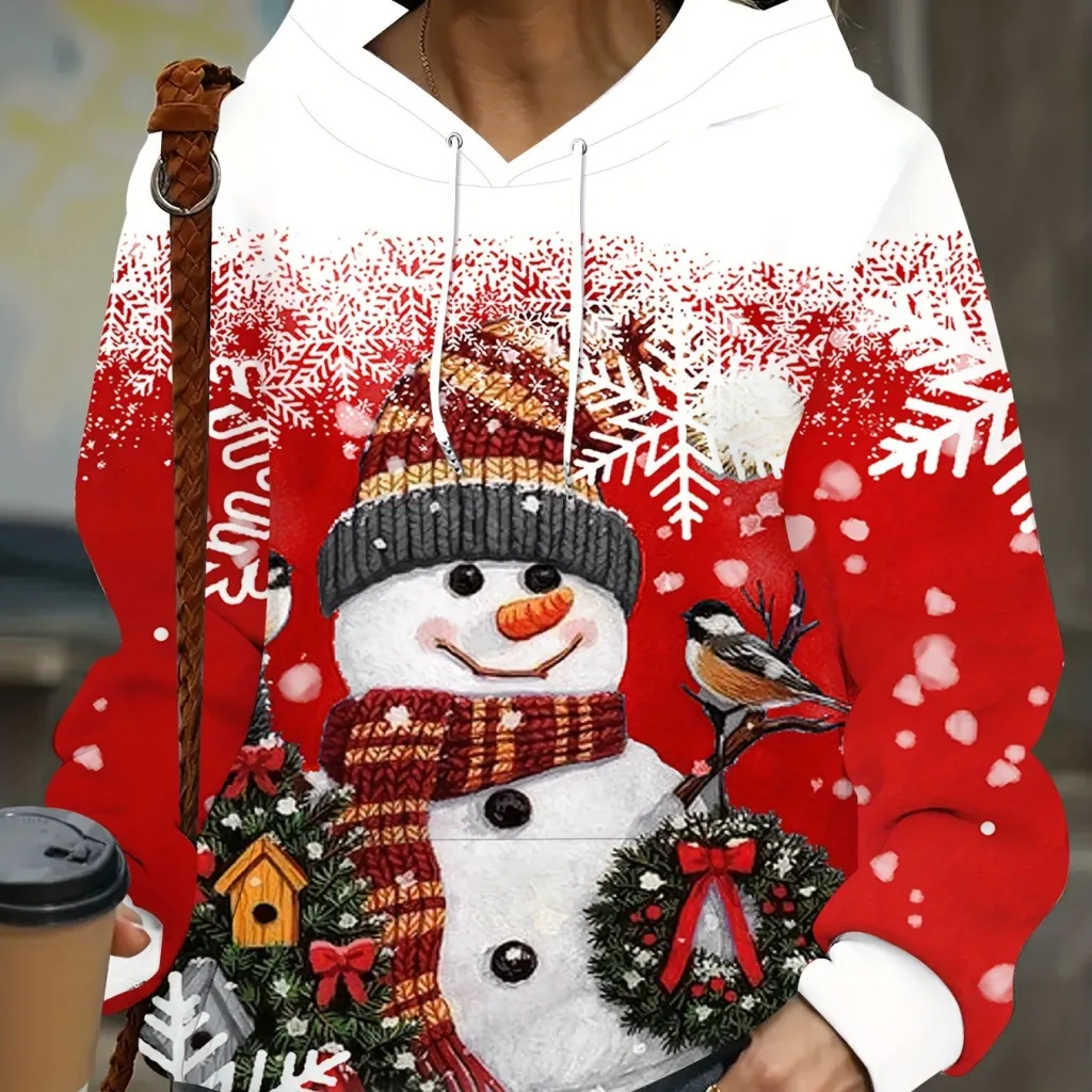 Ladies Christmas Theme 3D Printed Hoodie - Ds0122-3Xl