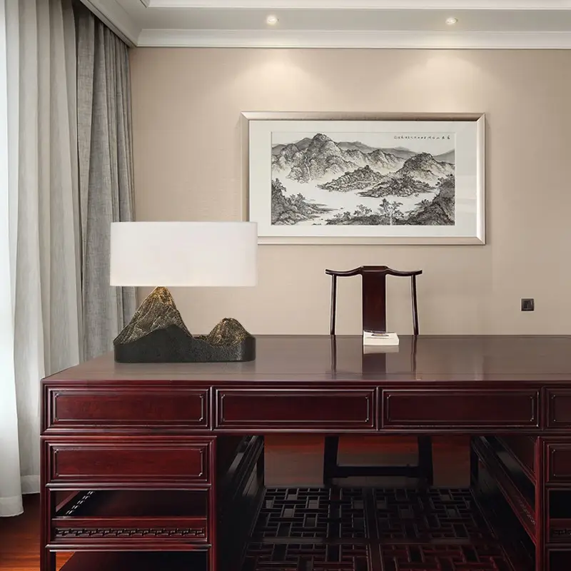 Modern Resin Desk Lamp Rockery Bedroom Table Lamp
