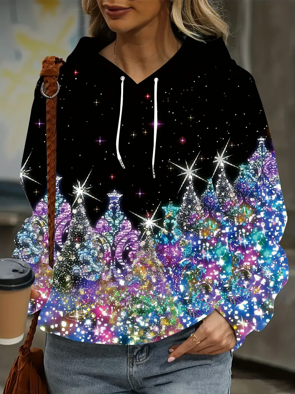 Ladies Christmas Theme 3D Printed Hoodie - Ds0127-Xl