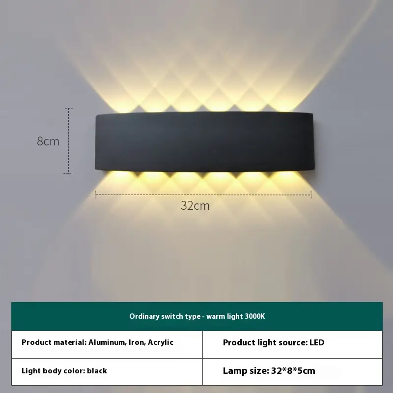 Outdoor Wall Lamp Waterproof Solar Intelligent Remote Control