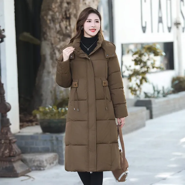 Thickened Warm Cotton Coat Plus Size Loose Winter Brown - Shop at LoveMi