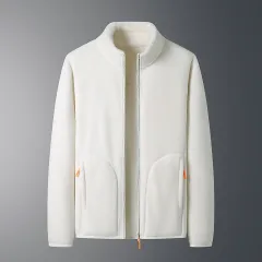 Outdoor Fleece Coat Men's And Women's Autumn And Winter Warm Fleece Sweater Fleece-lined - White - View 1