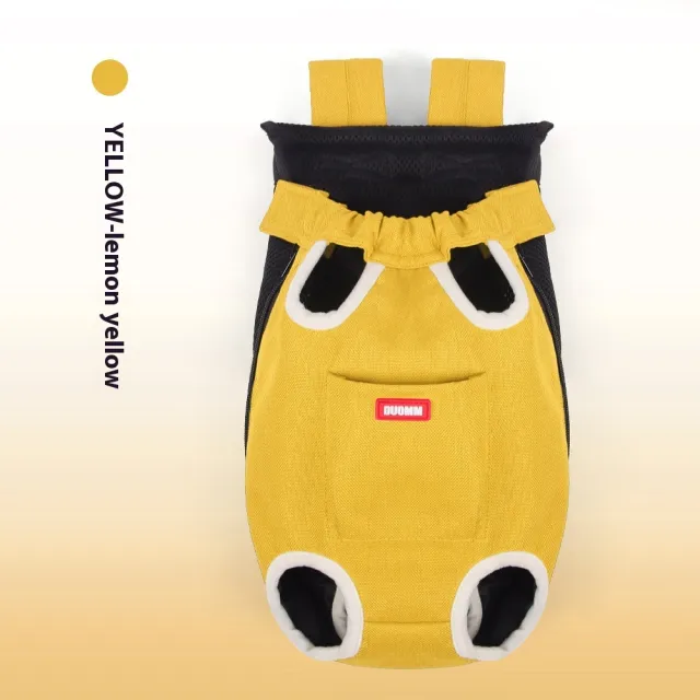 Open headed Shoulder Breathable Cat Bag Comfortable To Go Out Dog Backpack Lemon Yellow - Shop at LoveMi